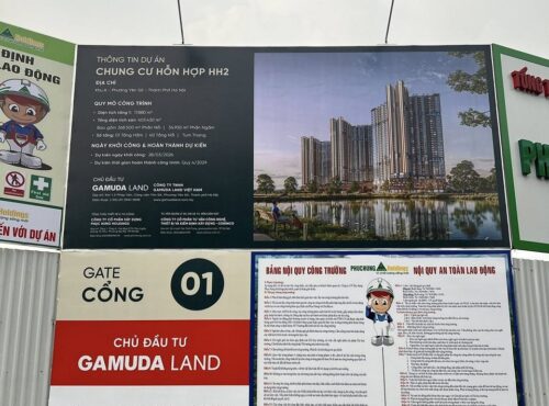 bảng công trường dự án central residence