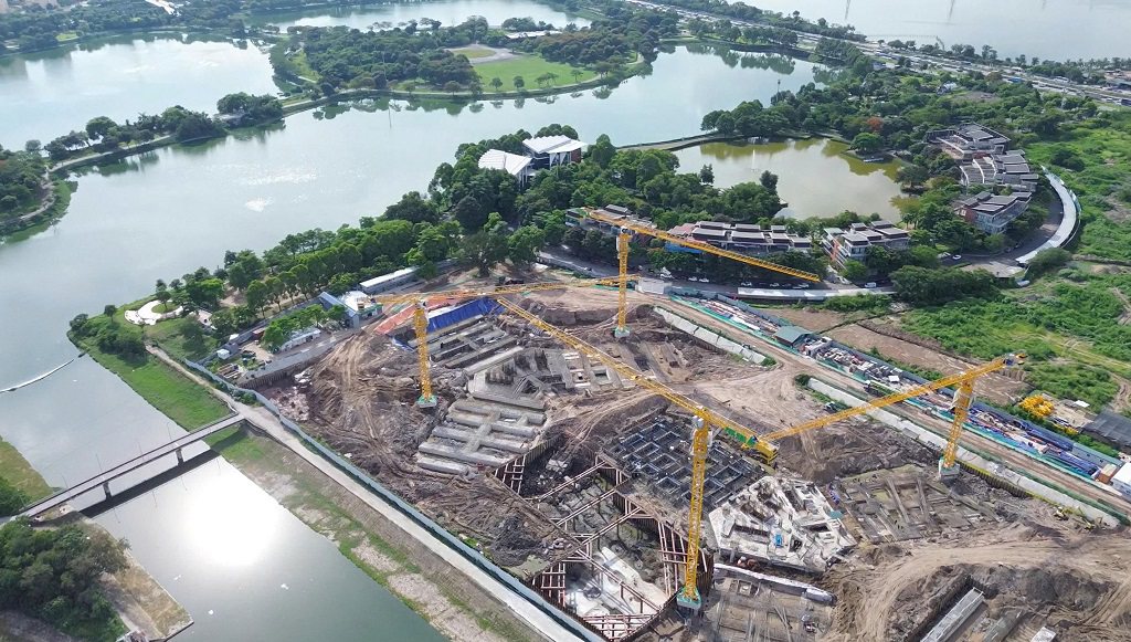 tiến độ central park yên sở